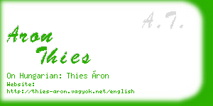 aron thies business card